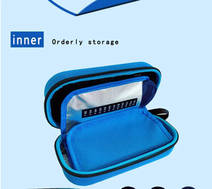 Medical Cooler Travel Pouch with 4 Ice Packs – EVA Insulin Pen Case & Drug Freezer Box for Diabetes Cooling Storage