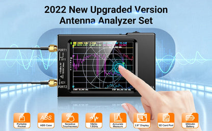 NanoVNA-H4 Spectrum Analyzer – 2.8/4" Vector Network Antenna Analyzer, 10KHz-1.5GHz, MF, HF, VHF, UHF Tuner