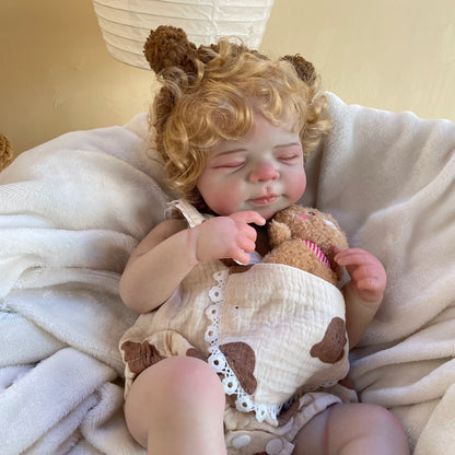 45cm Reborn Baby Doll - Silicone Vinyl Newborn Doll with Realistic Details