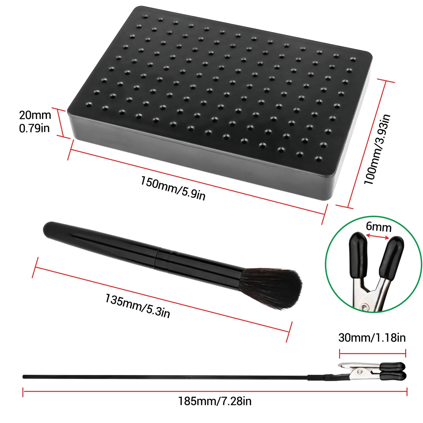 Modeling Tool Set: Painting Stand Base Holder with 12 Alligator Clip Sticks - Perfect for Airbrush Spray and Hobby DIY