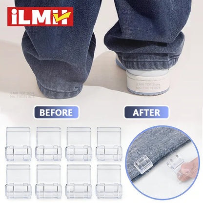 iLMH Invisible Leg Shortening Clip - Non-Slip Hidden Pants Hem Adjuster Quick Fix Sewing Accessory