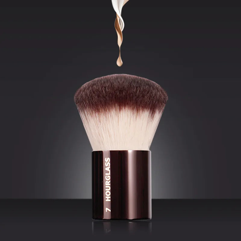 HG Pro Retractable Foundation Makeup Brush – Powder, Contour, Blusher & Highlight with Metal Handle