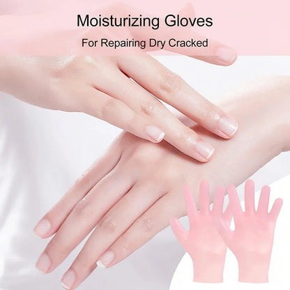 2-Pack Silicone Moisturizing Gloves — Exfoliating Hand Care Tool to Prevent Dryness and Leave Hands Soft & Smooth