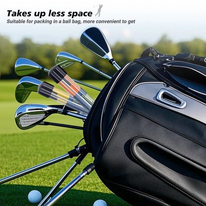 Golf Swing Training Alignment Sticks – 2 Sets 48” Collapsible Practice Rods in 5 Colors