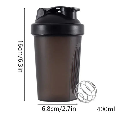 Sport Shaker Bottles – Plastic Water Cups for Whey Protein Powder | Fitness Gym Mixer and Portable Drink Cup