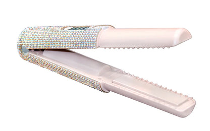 2-in-1 Wireless Hair Straightener & Curler – USB Rechargeable Diamond Design Styling Brush for Travel & Home