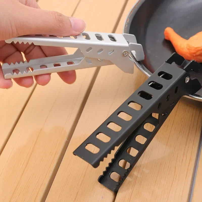 Camping Pan Gripper Clip - Anti-Scald Pot Bowl Clamp for Hiking, Outdoor Cooking, BBQ & Picnic Tableware Accessories