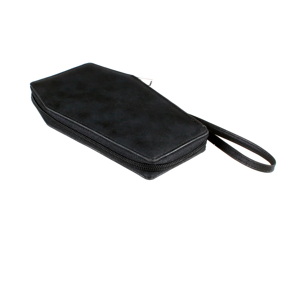 Gothic Coffin Coin Purse - Halloween Pattern PU Leather Zipper Wallet Clutch