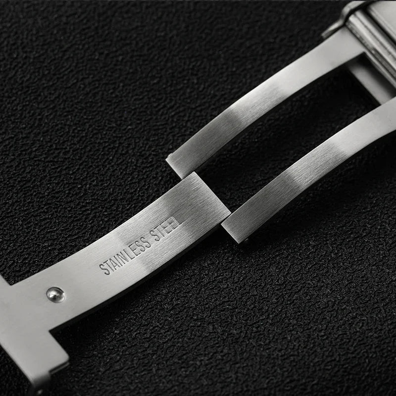Watchdives Stainless Steel Watch Clasp – 16mm/18mm/20mm/22mm Folding Safety Milled Deployant Replacement Buckle