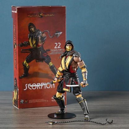 Scorpion & Sub-Zero Mortal Kombat 7" Action Figures – Exclusive Series 1 Movie Collectible Toy Dolls