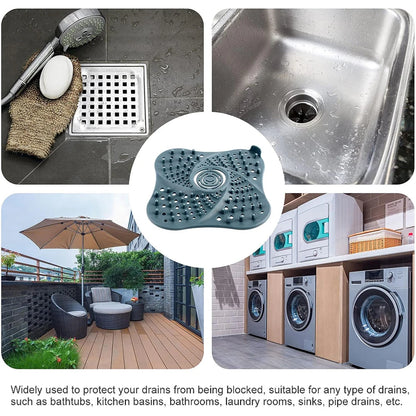 Anti-Blocking Hair Catcher and Stopper Plug - Shower Floor Drain Cover, Sink Strainer Filter for Bathroom and Kitchen Accessories