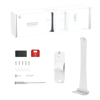 Steel Wall Mount Bracket for PS5 Slim – Stable Metal Wall Stand with Controller & Headphone Holder P5227