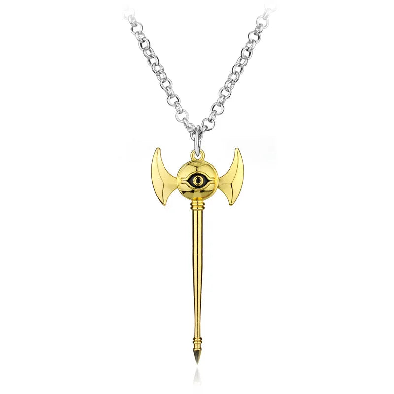 Yu-Gi-Oh! Yugi Muto Keychain - 3D Millennium Puzzle & Millennium Wheel Pendant