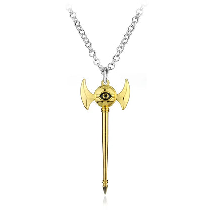 Yu-Gi-Oh! Yugi Muto Keychain - 3D Millennium Puzzle & Millennium Wheel Pendant
