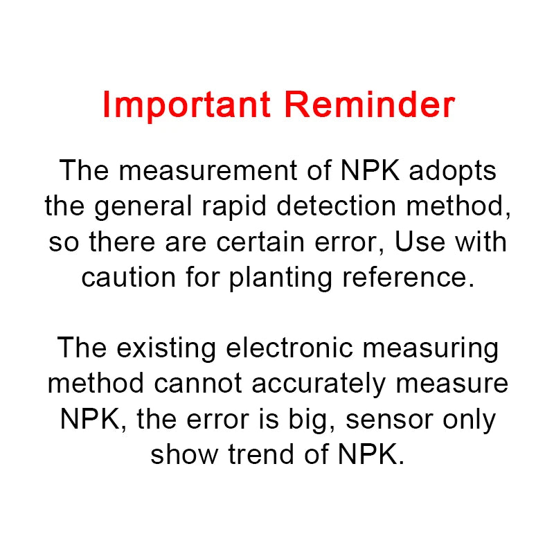 7 in 1 Soil Tester Meter - Moisture, Temperature, Humidity, EC, pH & NPK Sensor for Rapid Soil Analysis