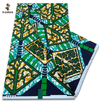 2026 Original African Wax Print Fabric - 100% Cotton Nigerian Ankara Batik Soft Pagne Material