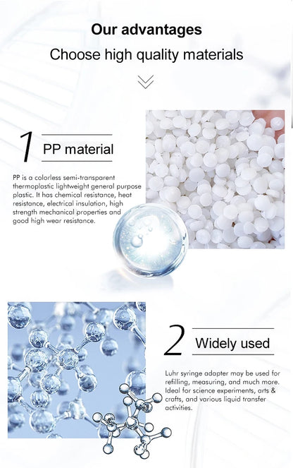 Luer Thread Connector - Transparent PP Syringe Double-Way Connector for Easy, Durable Use in Sterile Environments