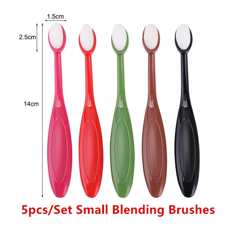 Soft Synthetic Blending Brush Set – Flat Ink Brushes with Caps for DIY Scrapbooking, Card Making & Craft Application Tools