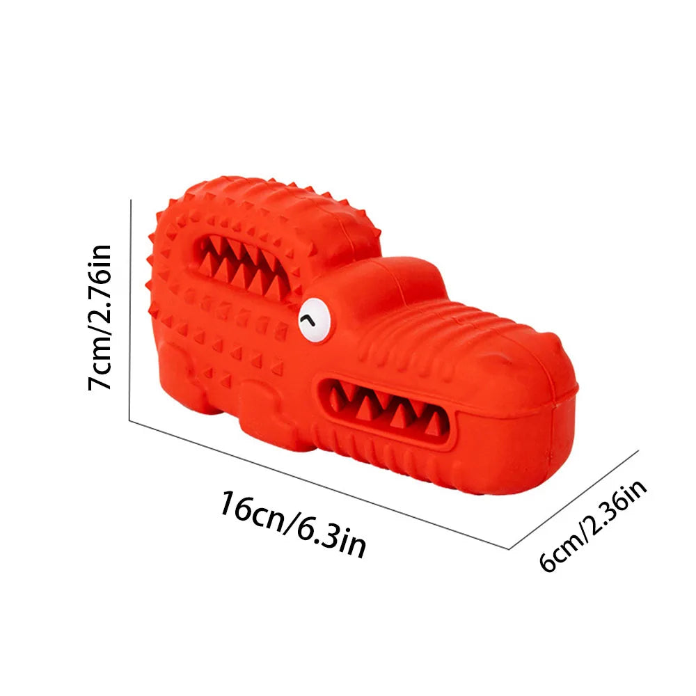 Durable Rubber Dog Chew Bone - Bite-Resistant Teething, Licking & Teeth Cleaning Toy