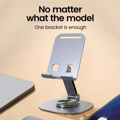 360° Rotating Tablet & Phone Stand - Foldable Desktop Holder for iPad, iPhone, Xiaomi & Mobile Devices