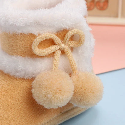 Newborn Baby Shoes — Soft Pompom Snow Boots for Girls & Boys, Warm Winter Toddler Booties
