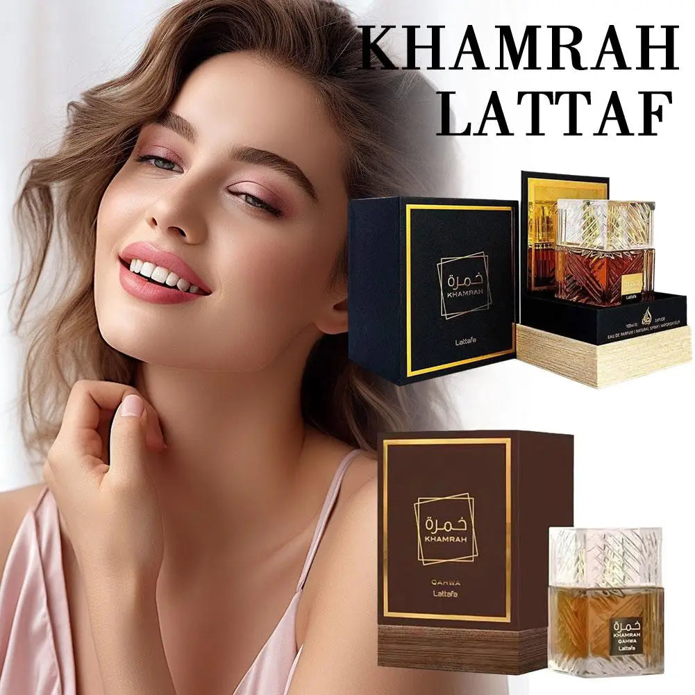 Lattafa Khamrah Qahwa 100ml Eau De Toilette – Unisex Perfume, Middle Eastern Arab Fragrance, Dubai Inspired