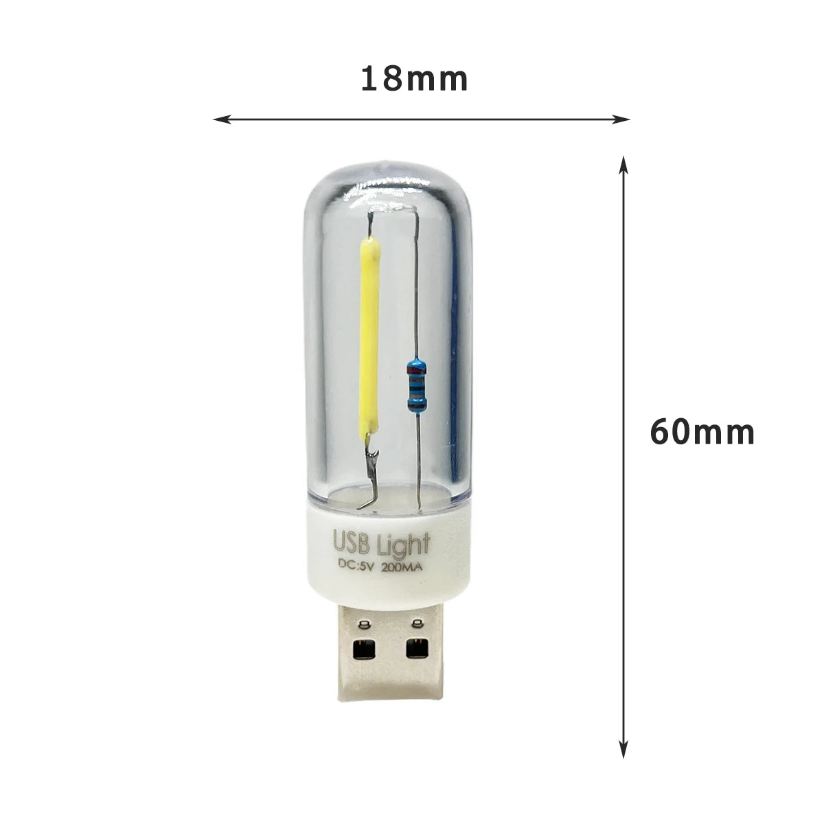 USB LED Camping Lamp - Portable 5V Night Light for Charging Treasure, Notebook, Mobile Power - Filament Bulb Lighting Solution