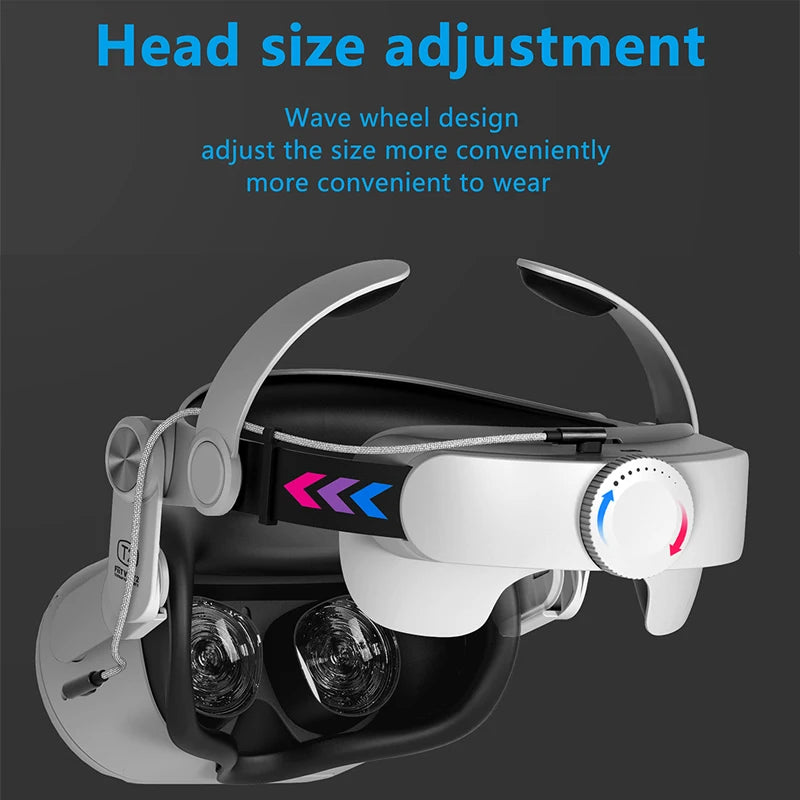T2 Adjustable Elite Head Strap with Battery for Oculus Quest 2 – Rechargeable Comfort Halo Strap for Meta Quest 2