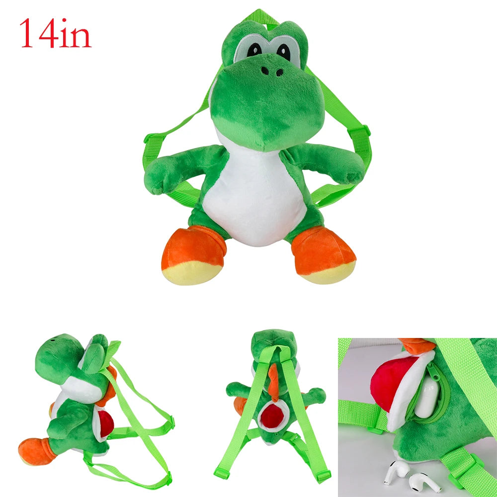 Super Mario Plush Backpack – 9 Styles Including Bowser, Yoshi & Koopa Troopa Cartoon Stuffed Toy Bag