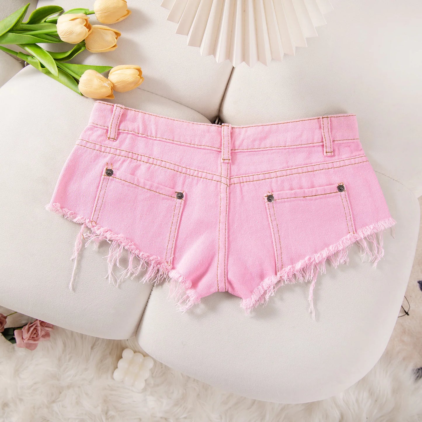 25# Summer Fashion Low-Waist Ripped Denim Shorts — Sexy Hot Pants & Booty Jeans for Women