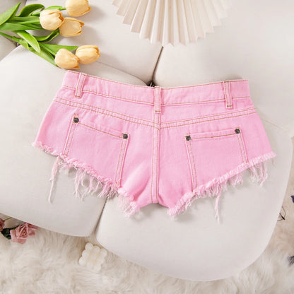 25# Summer Fashion Low-Waist Ripped Denim Shorts — Sexy Hot Pants & Booty Jeans for Women