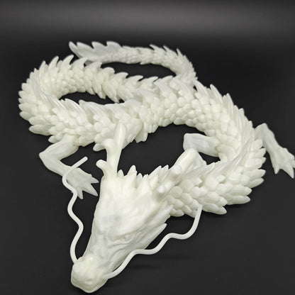 3D Printed Gem Dragon Fidget Toy - Articulated Rotatable Crystal Dragon Gift