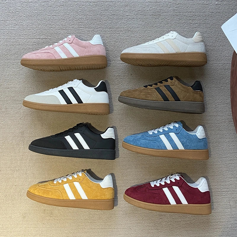 Women’s Casual Lace-Up Shoes | Lightweight Anti-Slip Flat Sneakers for Outdoor Walking