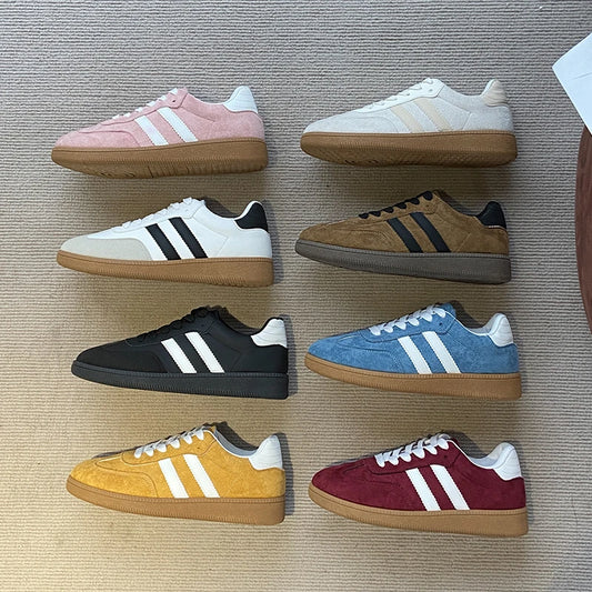 Women’s Casual Lace-Up Shoes | Lightweight Anti-Slip Flat Sneakers for Outdoor Walking