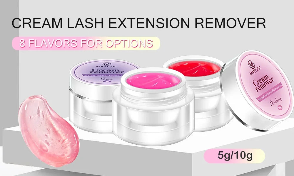 MAYOOC 5/15g Eyelash Glue Remover — Quick-Dry Transparent Cream for Professional Eyelash Extensions, Custom Logo Available