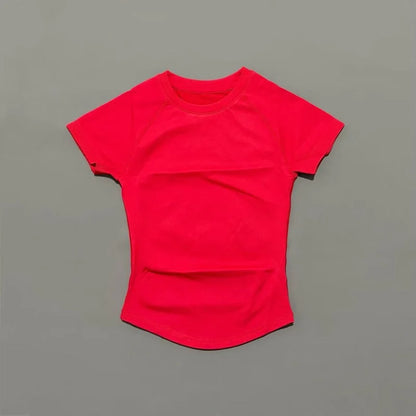 HISTELLO Women’s Sports T-Shirt - Short Sleeve Gym Yoga Workout Top for Running & Fitness Activewear
