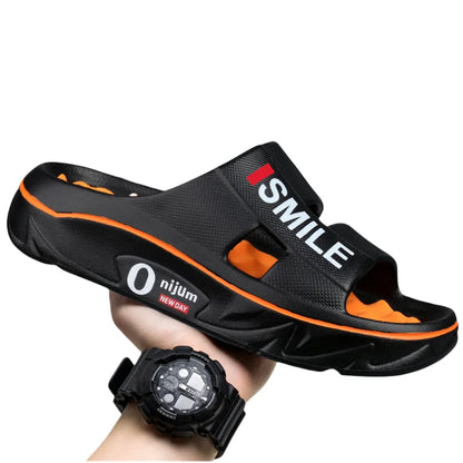 Summer Men’s Massage Slippers – Indoor Outdoor Soft Slides, Beach Sandals & Casual Flip-Flops