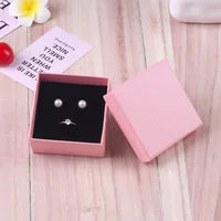 24pcs Jewelry Gift Boxes - 9x9x3cm Velvet Sponge Travel Organizer Cases for Rings Earrings Necklace Storage