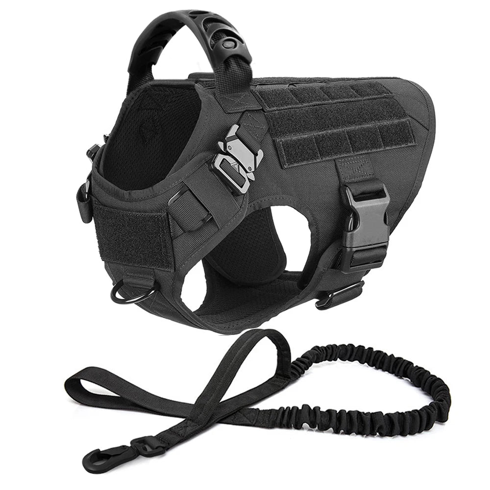 Large Dog Harness & Leash Set — Training & Walking Vest for German Shepherd, Malinois