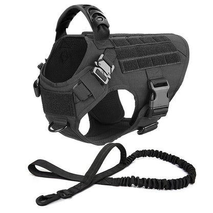 Large Dog Harness & Leash Set — Training & Walking Vest for German Shepherd, Malinois