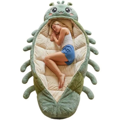 Hugging Caterpillar Sleeping Bag - Cozy Snuggle Design for Kids & Adults