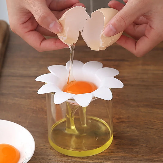 Flower Egg Separator - Cute Kitchen Tool for Separating Egg Whites & Yolks