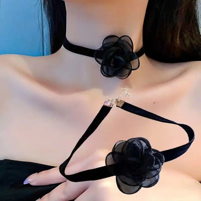 10-Style Bohemian Lace Necklaces for Women – Gothic Punk Choker Jewelry, Red, Blue & Black, Fashion Gift