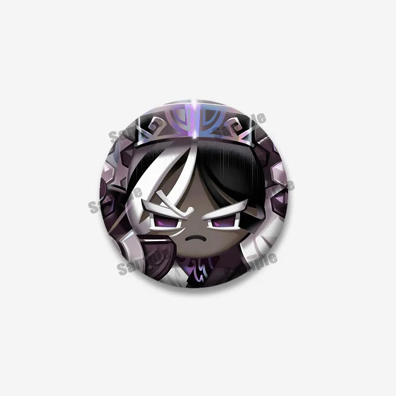 Cookie Run Kingdom Shadow & Milk Button Brooch – Cute Cartoon Enamel Pin for Bags, Clothing & DIY Accessories