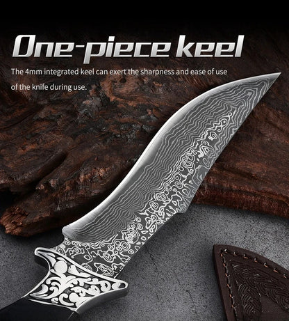 Portable Outdoor Knife – Sharp Straight Blade for Fishing, Camping, and Field Use