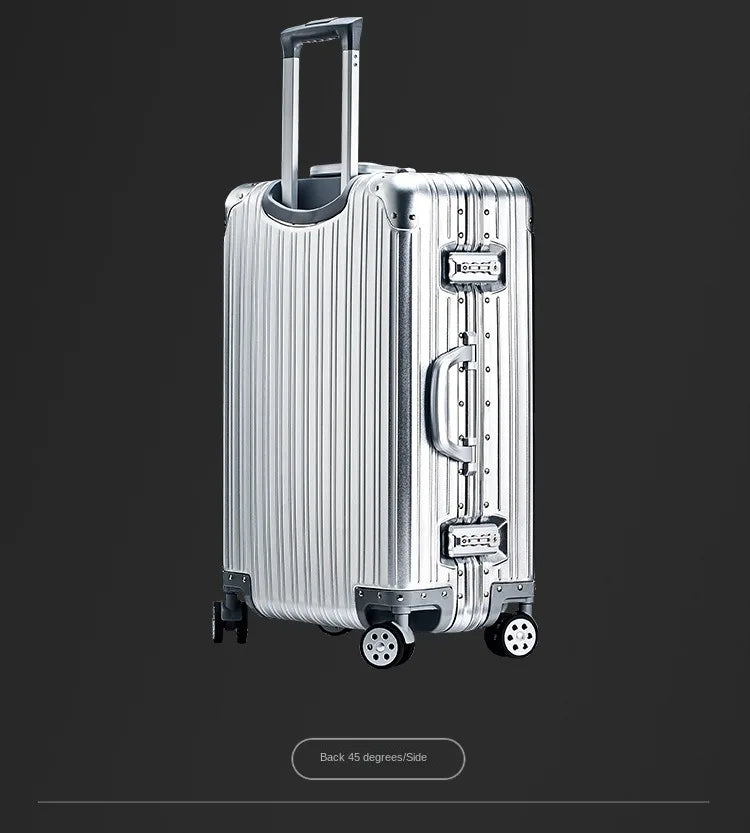 Aluminum Magnesium Alloy Rolling Suitcase – Designer Carry-On & Cabin Luggage, 20/28/30 Inch Trolley Case