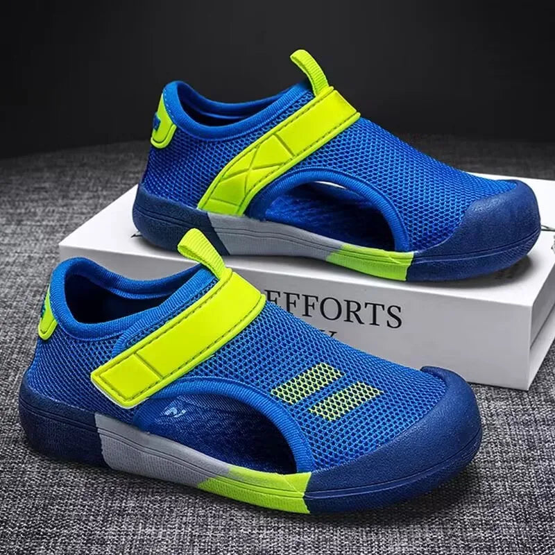 Kids’ Breathable Sport Sandals – Lightweight Summer Beach Shoes, Closed-Toe Casual Sandals for Boys & Girls