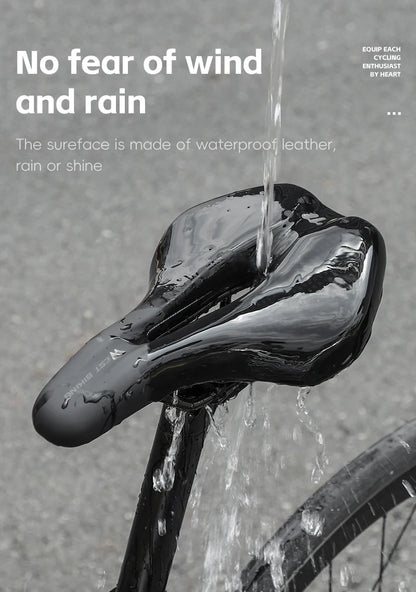 WEST BIKING Bicycle Saddle — Comfortable Hollow PU Leather Bike Seat | Wear-Resistant Road Cycling Cushion