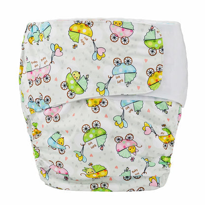 Sigzagor XL Adult Cloth Diaper – Reusable Pocket Nappy with Hook & Loop for Urinary Incontinence 68–128 cm Waist