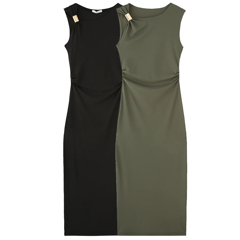 HXAO Women's Ruffled Bodycon Dress - Sexy Sleeveless Asymmetric Corset Maxi Dress Summer Party Fashion Style